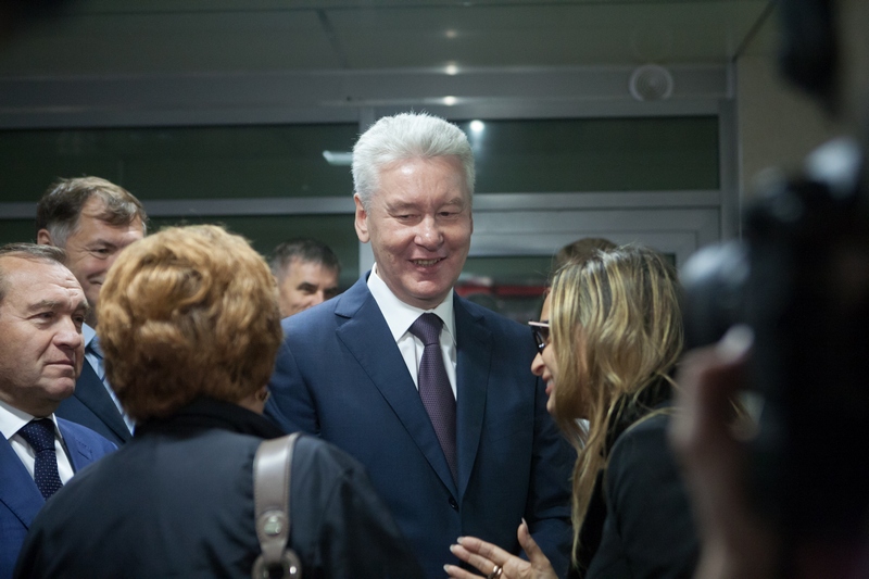 Сергей Собянин в переходе на Комсомольской площади